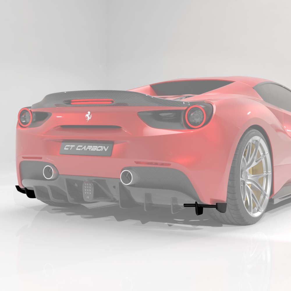CT CARBON FERRARI 488 GTB COUPE & SPIDER CARBON FIBRE DIFFUSER - CT DESIGN | SWISS HOMOLOGATED