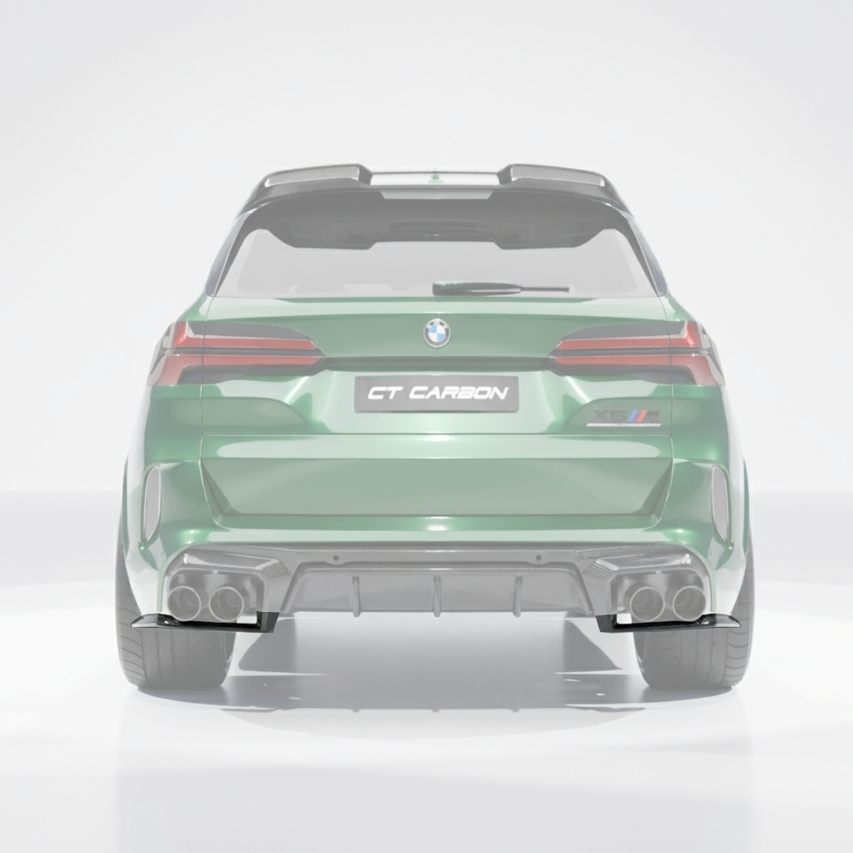 CT CARBON BMW F95 X5M 2019+ DRY CARBON FIBRE REAR BUMPER CORNERS - V1 | SWISS HOMOLOGATED