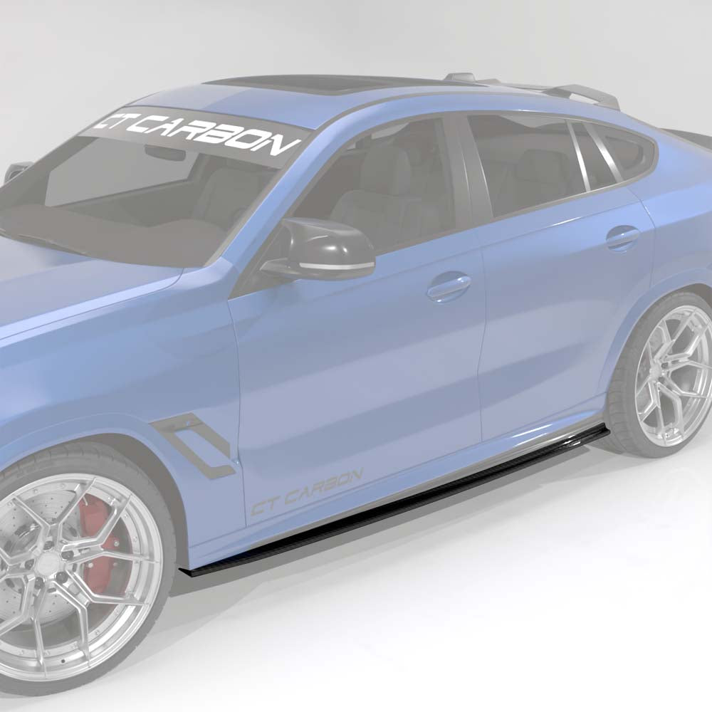 CT CARBON BMW F95/F96 X5M/X6M 2020+ CARBON FIBRE SIDE SKIRTS - CT DESIGN | SWISS HOMOLOGATED
