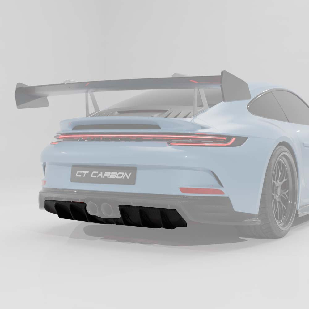 CT CARBON PORSCHE 911 992.1 & 992.2 GT3/GT3 RS & GT3 TOURING 2022-2024 CARBON FIBRE DIFFUSER - CT DESIGN | SWISS HOMOLOGATED