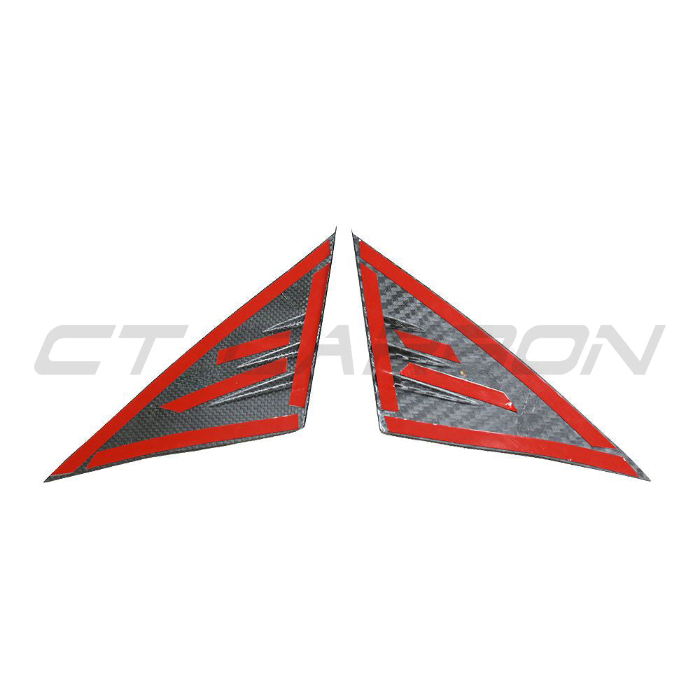 CT CARBON TESLA MODEL 3 & Y 2017+ CARBON FIBRE DOOR A PILLAR TRIM | NO HOMOLOGATION