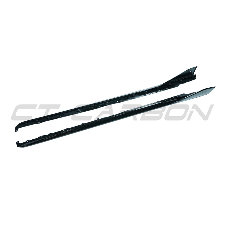 CT CARBON BMW F40 1 SERIES 2019-2024 GLOSS BLACK SIDE SKIRTS | SWISS HOMOLOGATED