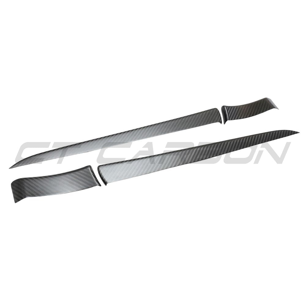 CT CARBON TESLA MODEL S 2021+ FACELIFT MATTE CARBON FIBRE DOOR TRIM ADD ON | NO HOMOLOGATION