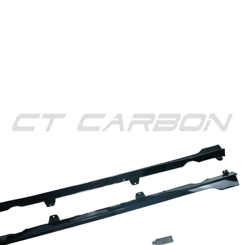 CT CARBON VOLKSWAGEN GOLF GTI/GTD MK7/7.5 2014-2020 GLOSS BLACK SIDE SKIRTS - TC STYLE | SWISS HOMOLOGATED