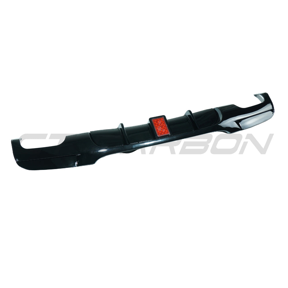 CT CARBON BMW 3 SERIES E90/E91 2005-2011 GLOSS BLACK LED DIFFUSER - QUAD TIP | SWISS HOMOLOGATED