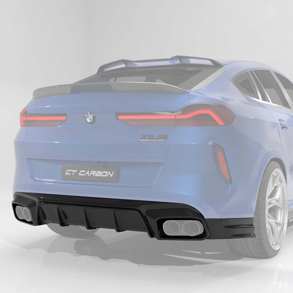 CT CARBON BMW F95/F96 X5M/X6M LCI 2023+ CARBON FIBRE DIFFUSER - CT DESIGN | SWISS HOMOLOGATED