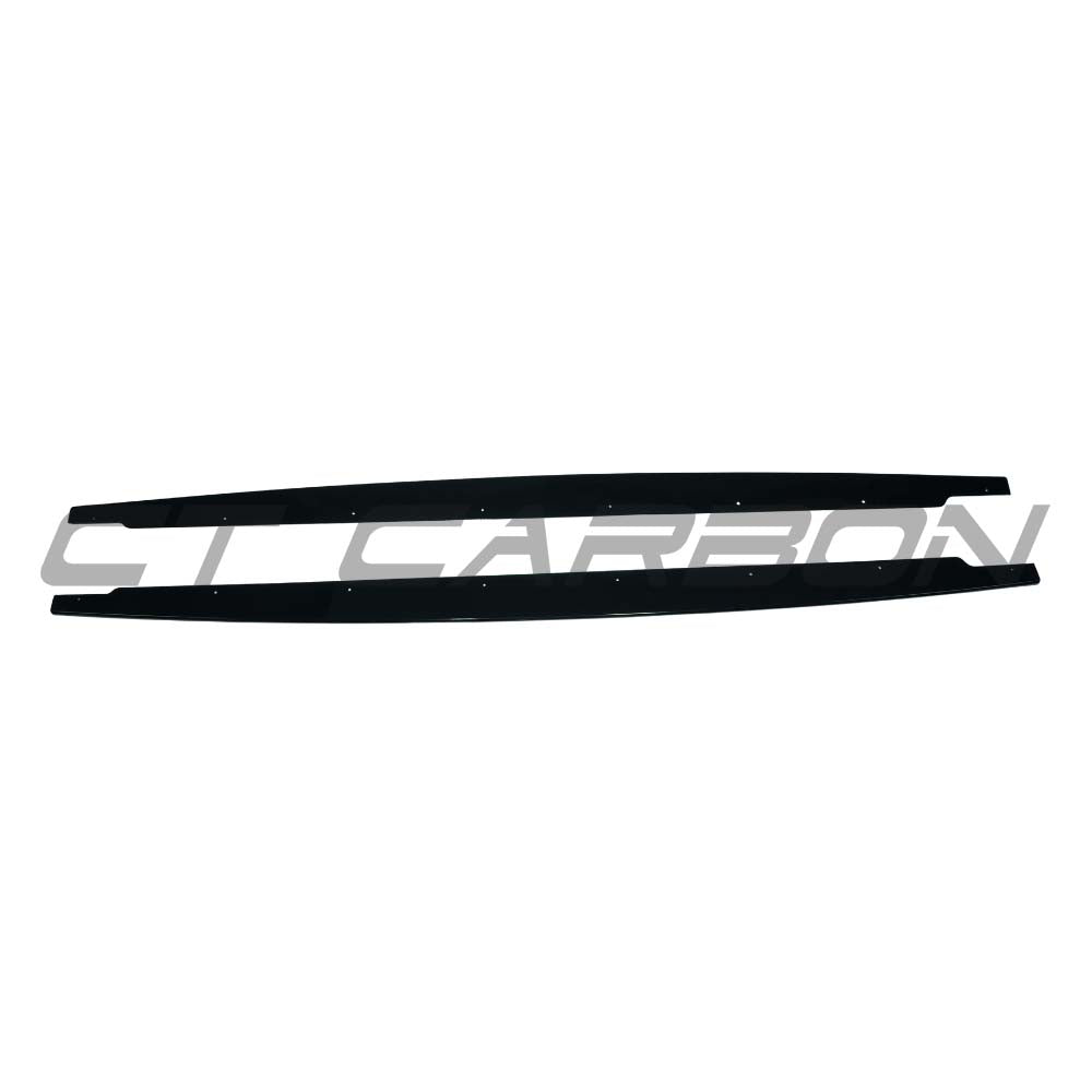 CT CARBON BMW 3 SERIES E90/E91 2005-2013 GLOSS BLACK SIDE SKIRTS - V2 | SWISS HOMOLOGATED