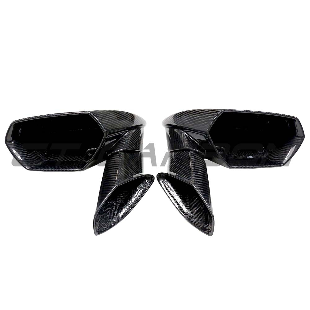 CT CARBON LAMBORGHINI HURACAN 2014-2024 DRY CARBON MIRROR COVER REPLACEMENTS - V1 | SWISS HOMOLOGATED