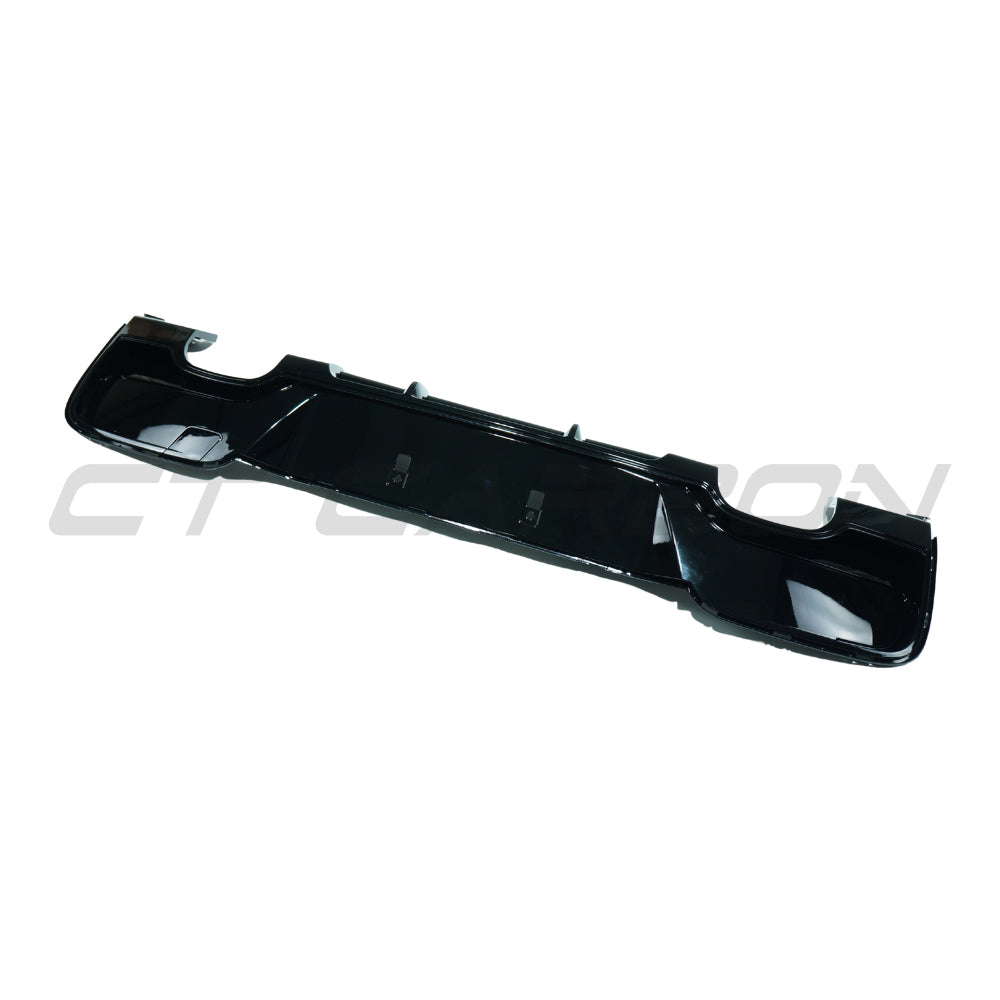 CT CARBON BMW 1 SERIES F20/F21 2012-2014 PRE-LCI GLOSS BLACK DIFFUSER - DUAL TIP | SWISS HOMOLOGATED