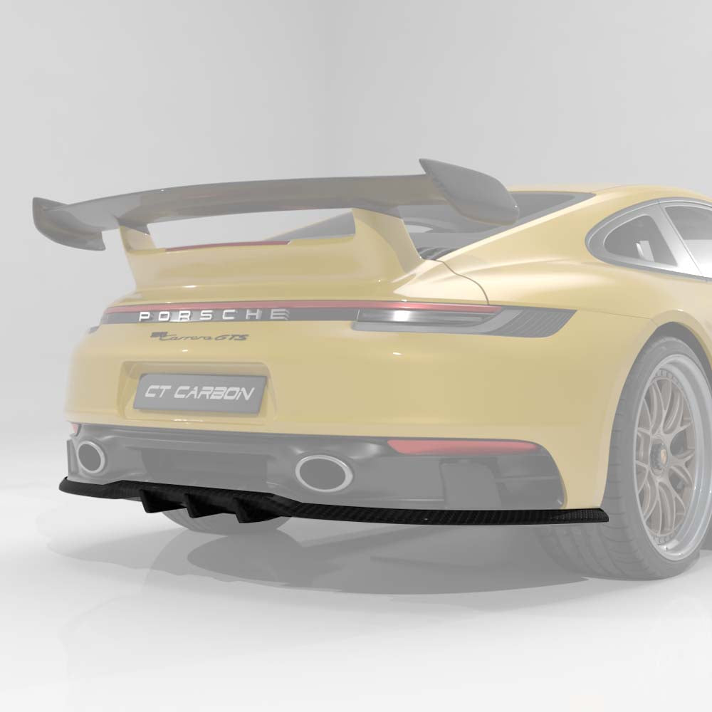CT CARBON PORSCHE 911 992.1 GTS & CARRERA 2019-2024 CARBON FIBRE DIFFUSER - CT DESIGN | SWISS HOMOLOGATED