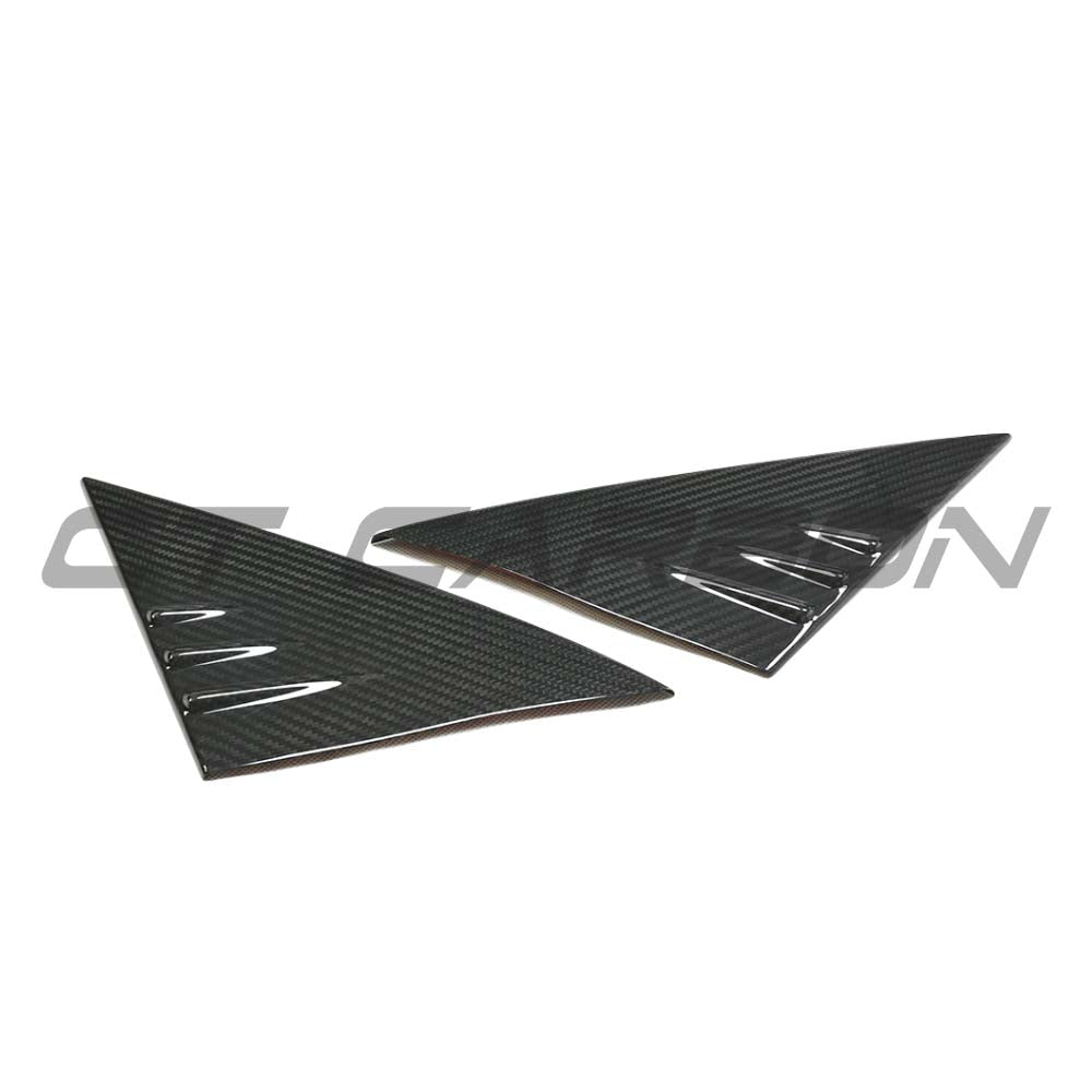 CT CARBON TESLA MODEL Y 2025+ FACELIFT DRY CARBON FIBRE A PILLAR COVER | NO HOMOLOGATION