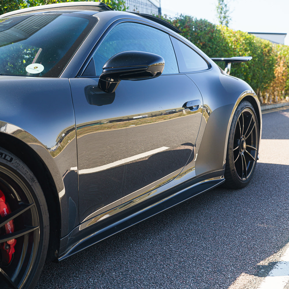 CT CARBON PORSCHE 911 (992.1 & 992.2) CARRERA 2019-2024 CARBON FIBRE SIDE SKIRTS | SWISS HOMOLOGATED