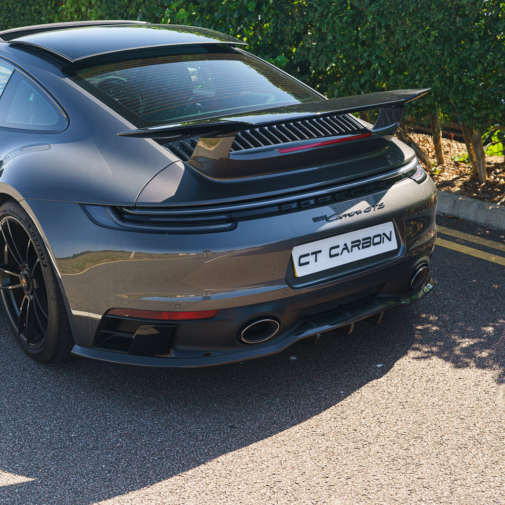 CT CARBON PORSCHE 911 992.1 GTS & CARRERA 2019-2024 CARBON FIBRE DIFFUSER - CT DESIGN | SWISS HOMOLOGATED