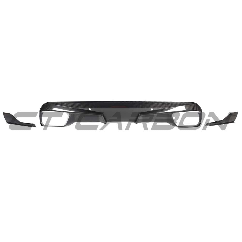 CT CARBON BMW F95 X5M PRE-LCI 2020-2023 CARBON FIBRE DIFFUSER WITH CORNERS | SWISS HOMOLOGATED
