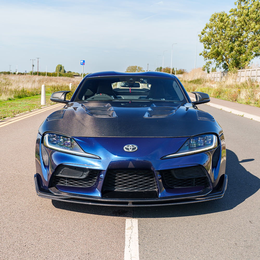 CT CARBON TOYOTA SUPRA 2019+ A90 CARBON FIBRE SPLITTER - V2 | SWISS HOMOLOGATED