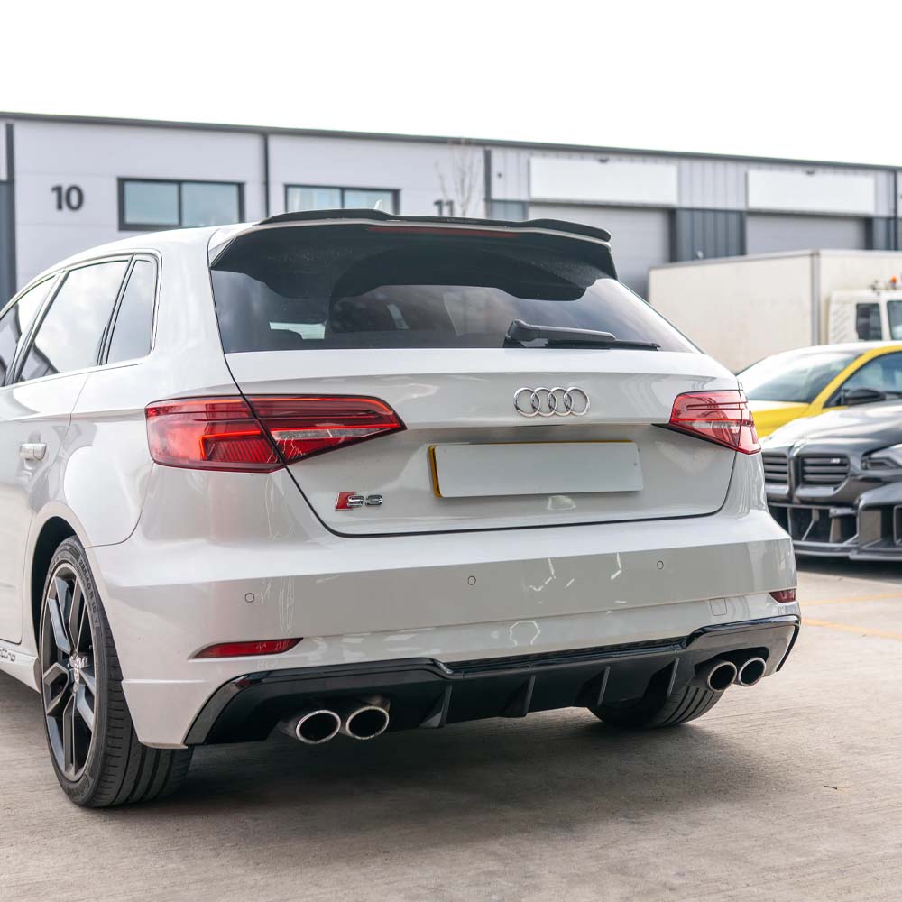 CT CARBON AUDI A3/S3 8V FACELIFT SPORTBACK 5 DOOR GLOSS BLACK DIFFUSER - V1 | SWISS HOMOLOGATED