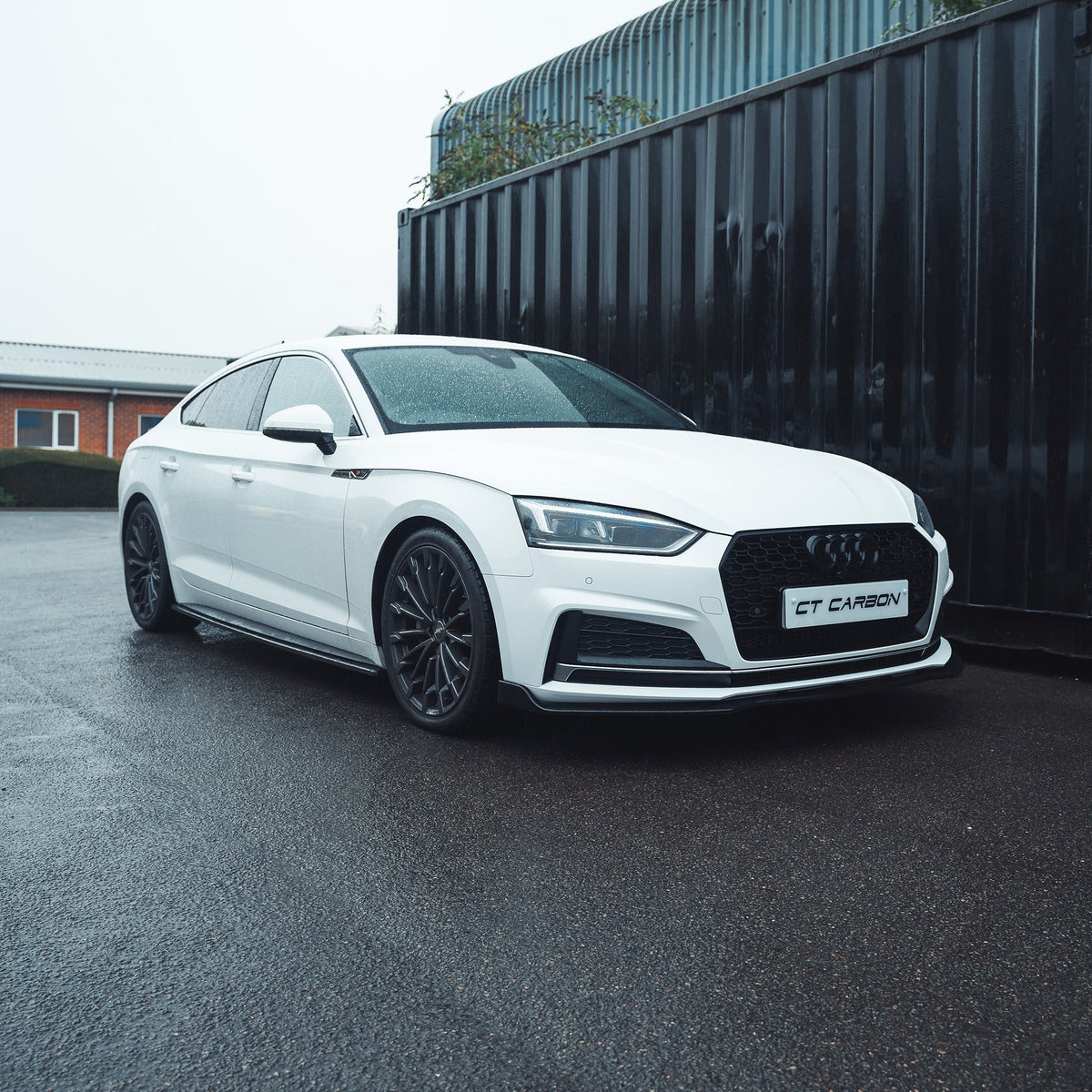 CT CARBON AUDI A5/S5 B9 2016-2019 GLOSS BLACK SPLITTER - V1 | HOMOLOGATION IN PROCESS