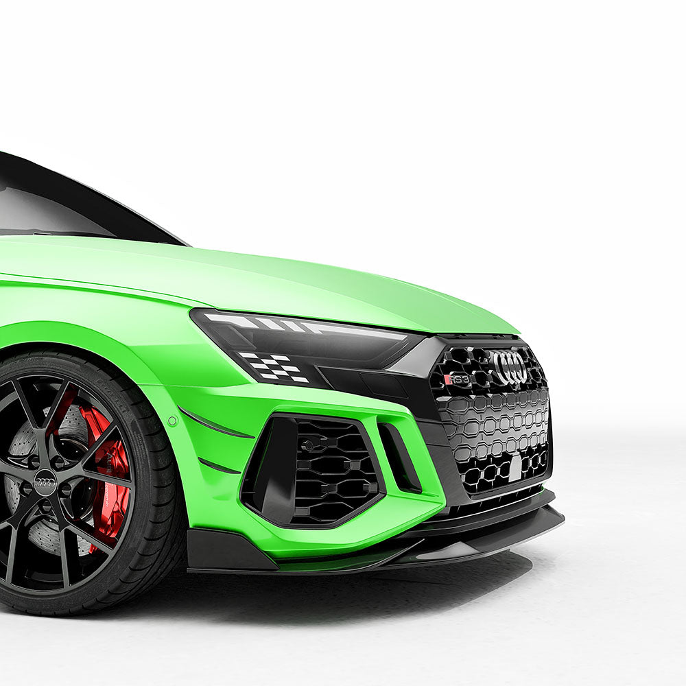 CT CARBON AUDI RS3 8Y 2022-2024 CARBON FIBRE FRONT BUMPER CANARDS - CT DESIGN | HOMOLOGATION IN PROCESS