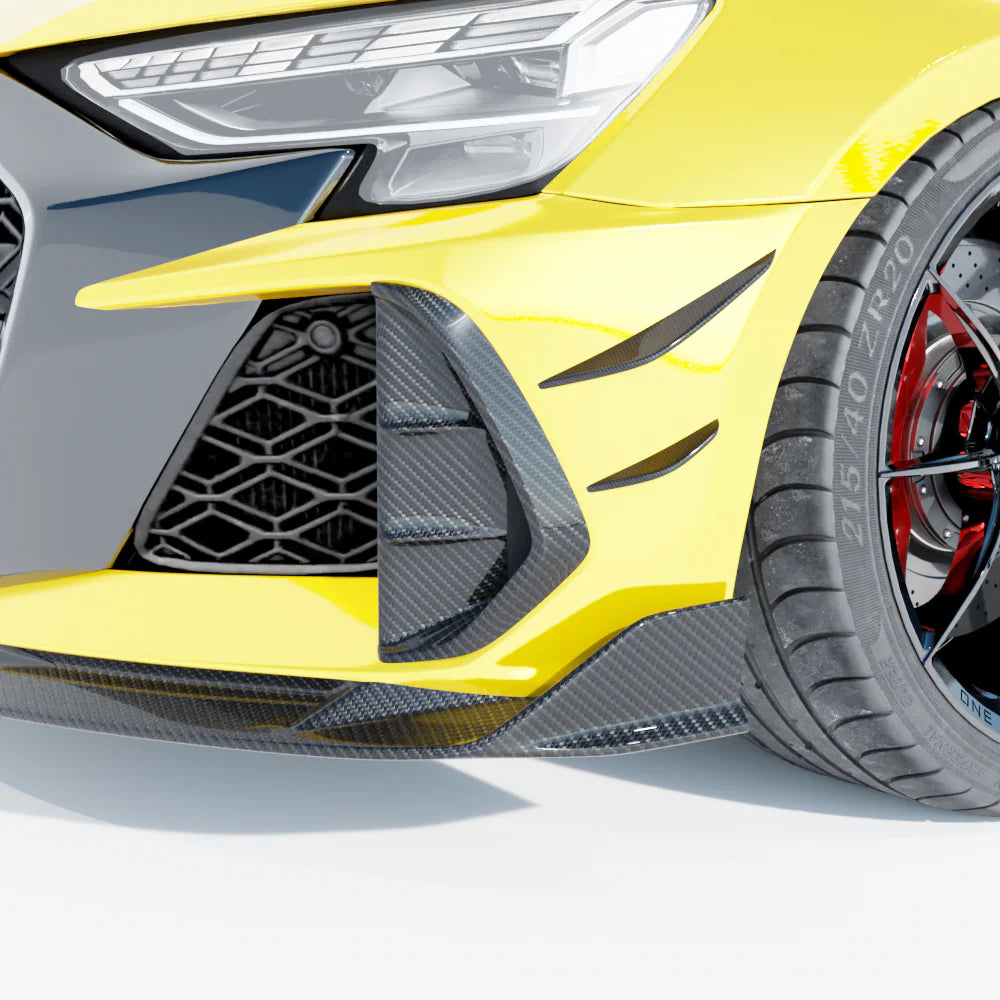 CT CARBON FRONT CANARDS AUDI RS3 25+ 8Y - CT DESIGN | SWISS HOMOLOGATED
