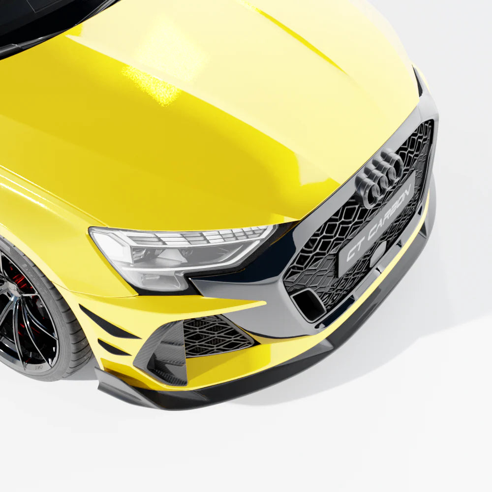 CT CARBON FRONT CANARDS AUDI RS3 25+ 8Y - CT DESIGN | SWISS HOMOLOGATED