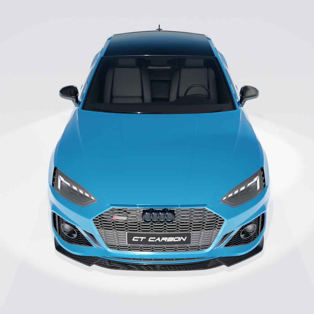 CT CARBON AUDI RS5 B9.5 SPORTBACK & COUPE 2020-2025 CARBON FIBRE SPLITTER - CT DESIGN | SWISS HOMOLOGATED
