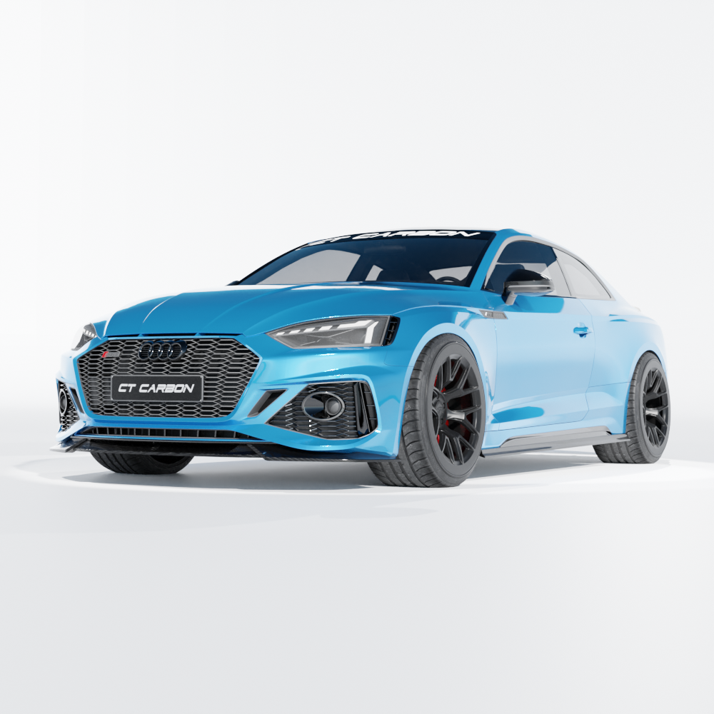 CT CARBON AUDI RS5 B9.5 SPORTBACK & COUPE 2020-2025 CARBON FIBRE SPLITTER - CT DESIGN | SWISS HOMOLOGATED