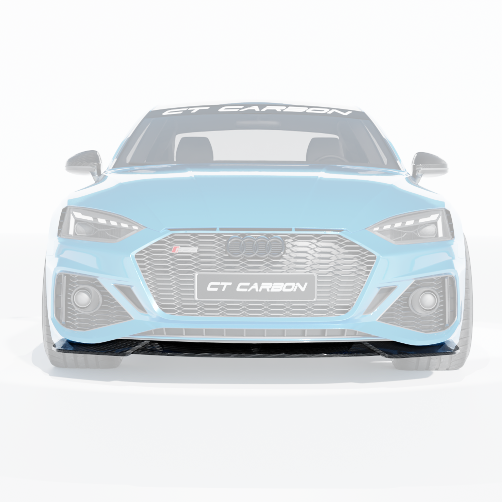 CT CARBON AUDI RS5 B9.5 SPORTBACK & COUPE 2020-2025 CARBON FIBRE SPLITTER - CT DESIGN | SWISS HOMOLOGATED