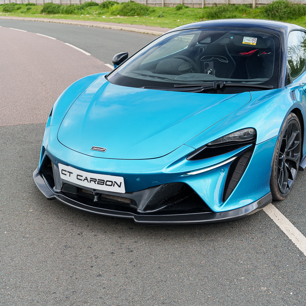 CT CARBON MCLAREN ARTURA 2023+ CARBON FIBRE SPLITTER - CT DESIGN | HOMOLOGATION IN PROCESS