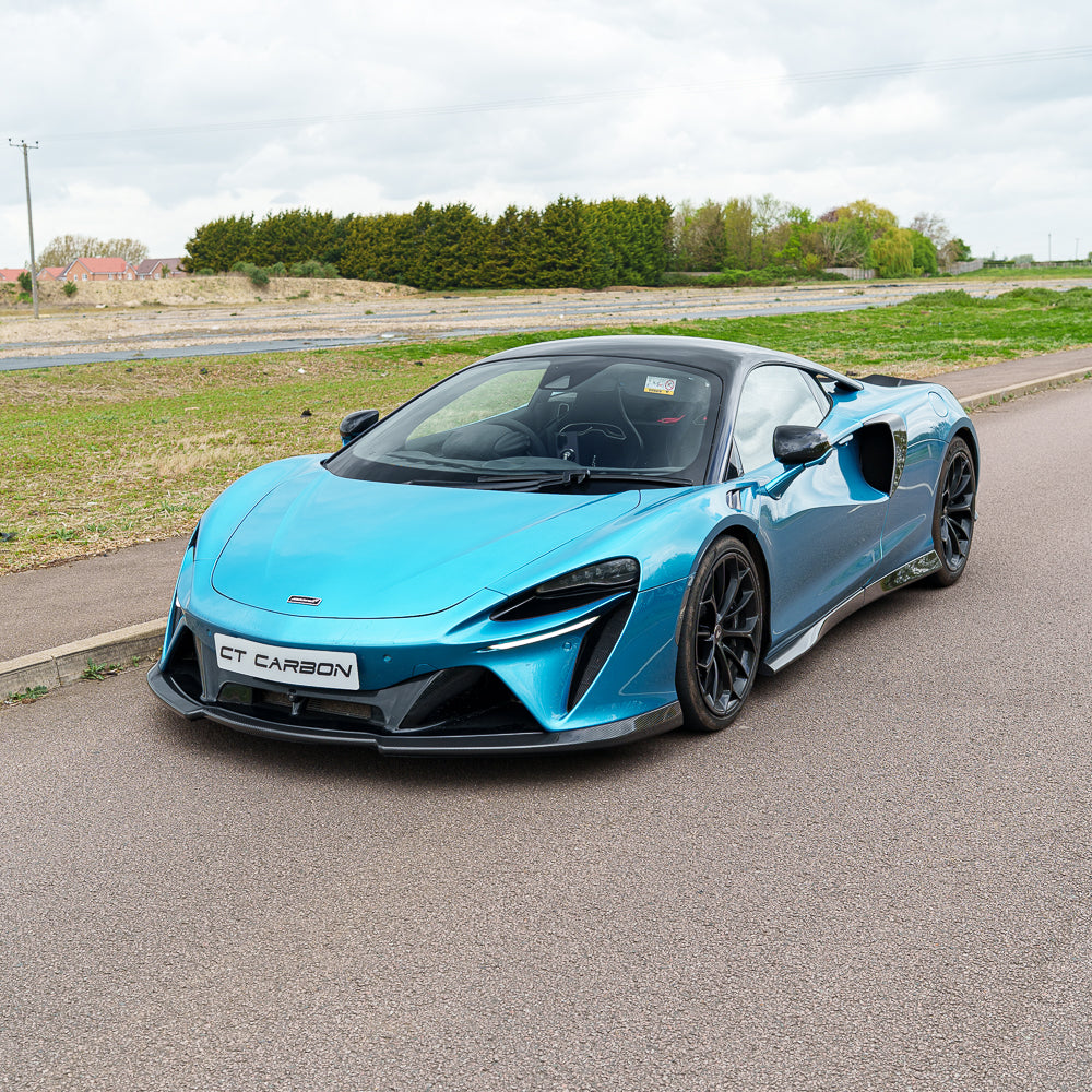 CT CARBON MCLAREN ARTURA 2025+ DRY CARBON FIBRE SIDE SKIRTS - CT DESIGN | SWISS HOMOLOGATED