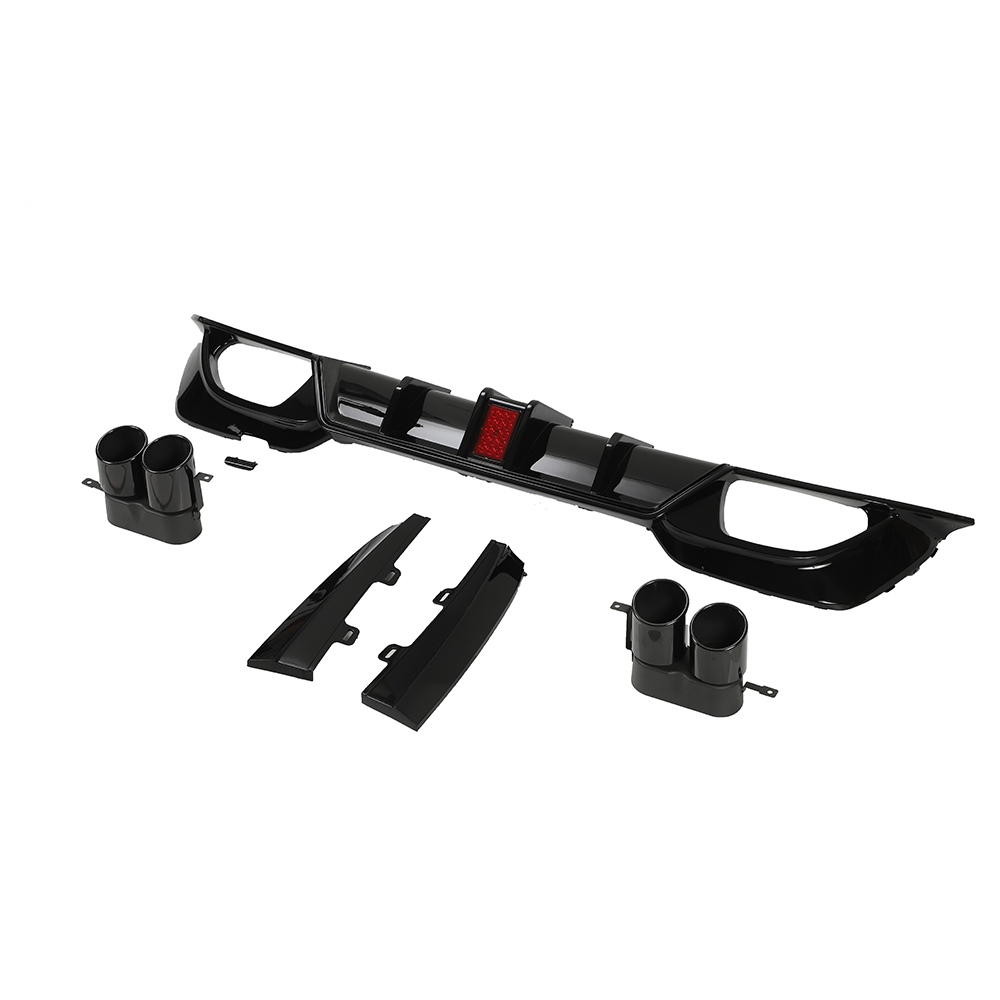 CT CARBON BMW G20/G21 3 SERIES 2019-2022 PRE LCI GLOSS LED BLACK DIFFUSER WITH TIPS | SWISS HOMOLOGATED