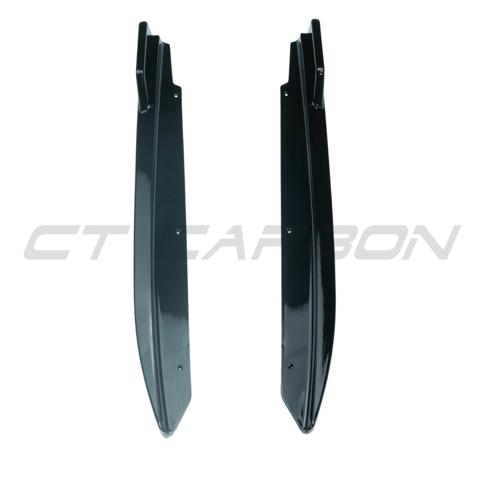CT CARBON BMW 5 SERIES G30 GLOSS BLACK REAR BUMPER CORNERS | SWISS HOMOLOGATED