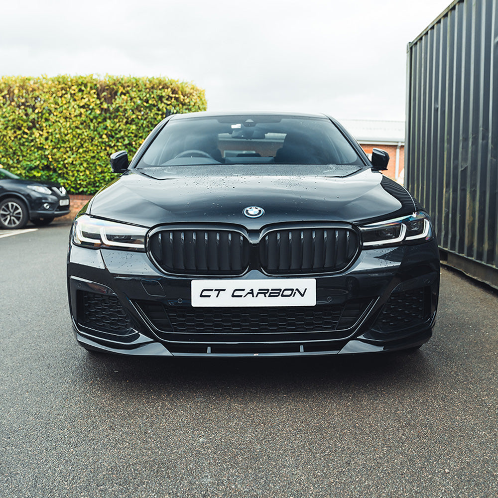 CT CARBON BMW 5 SERIES G30/G31 LCI GLOSS BLACK SPLITTER - V2 | HOMOLOGATION IN PROCESS