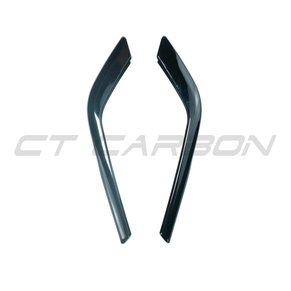 CT CARBON BMW 5 SERIES G60 & I5 2023+ GLOSS BLACK FRONT BUMPER CORNERS V2 | HOMOLOGATION IN PROCESS