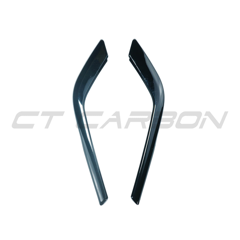 CT CARBON BMW 5 SERIES G60 & I5 2023+ GLOSS BLACK FRONT BUMPER CORNERS V2 | HOMOLOGATION IN PROCESS