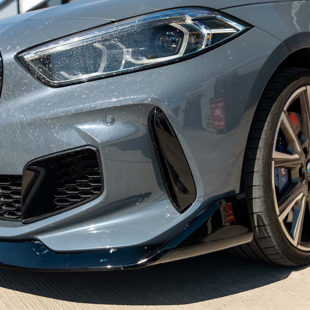 CT CARBON BMW F40 1 SERIES GLOSS BLACK SPLITTER - V1 | HOMOLOGATION IN PROCESS