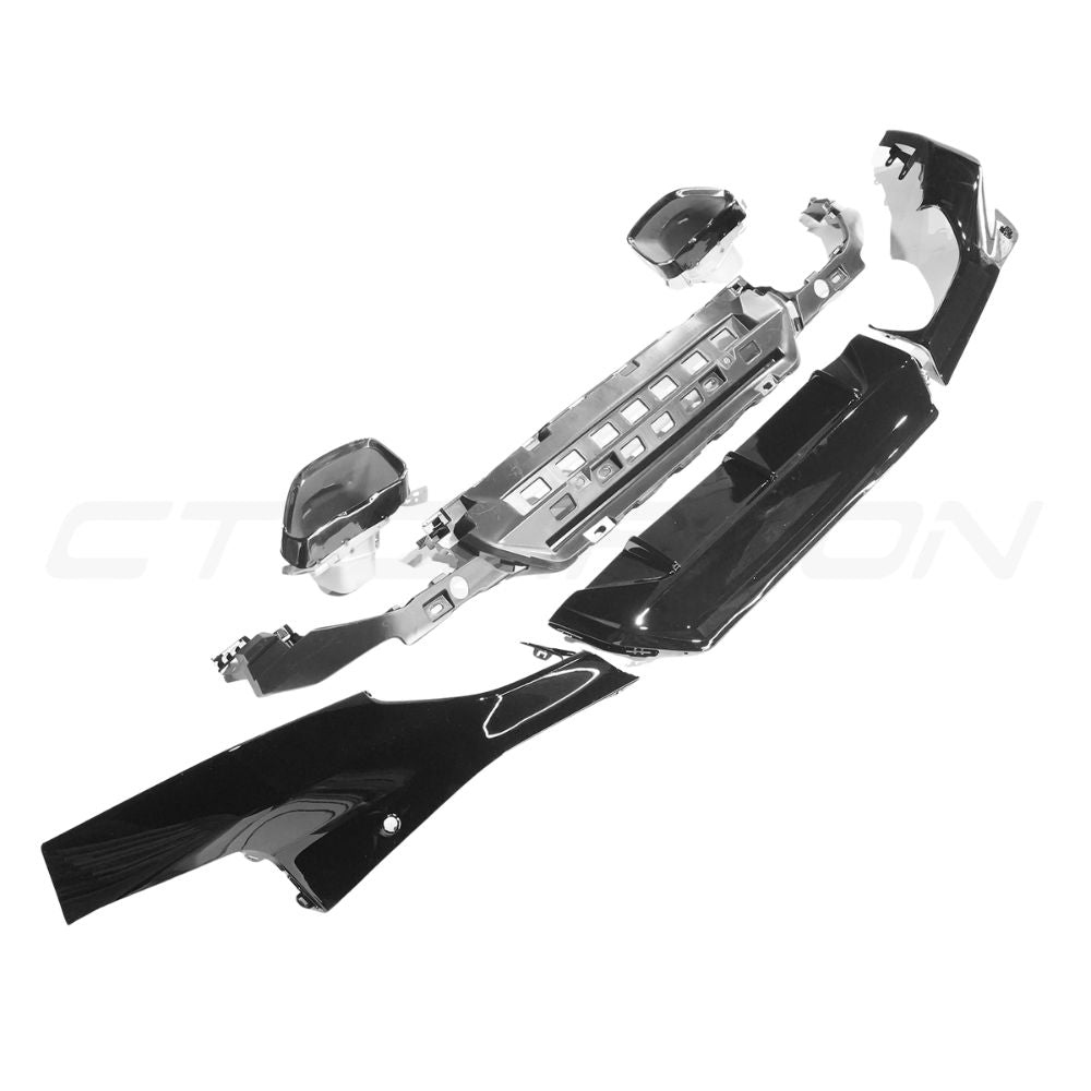 CT CARBON BMW G42 2 SERIES 2022+ GLOSS BLACK DIFFUSER WITH TIPS | SWISS HOMOLOGATED