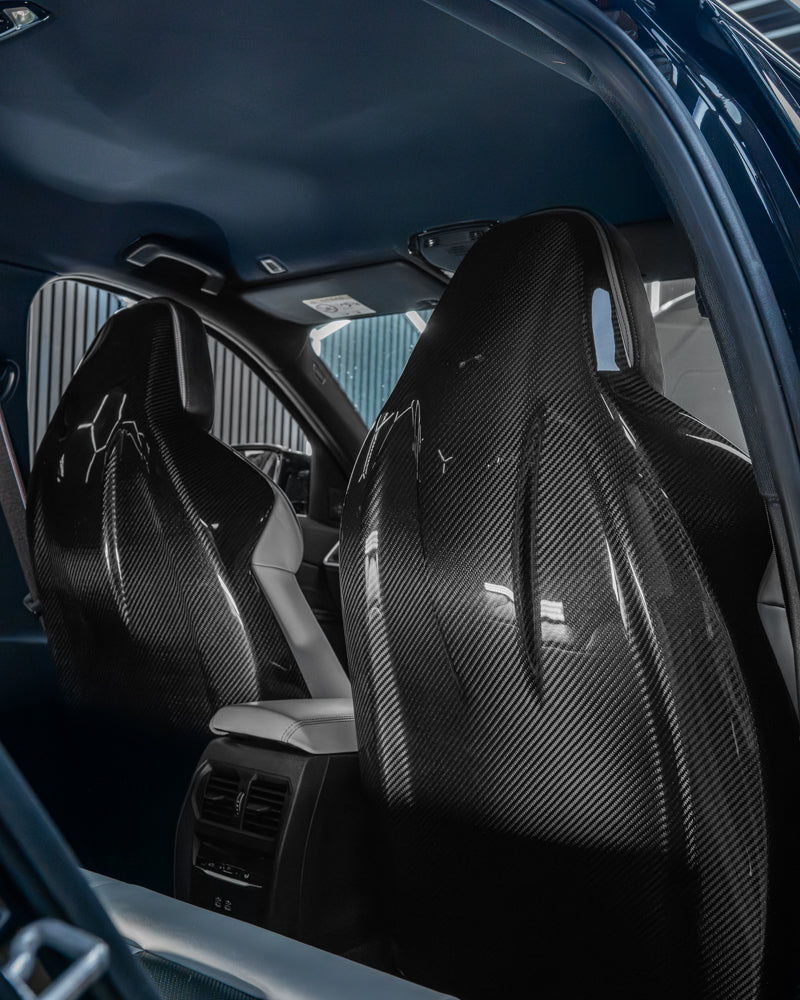 CT CARBON BMW GXX/F9X FULL CARBON FIBRE SEATS BACKS | SWISS HOMOLOGATED