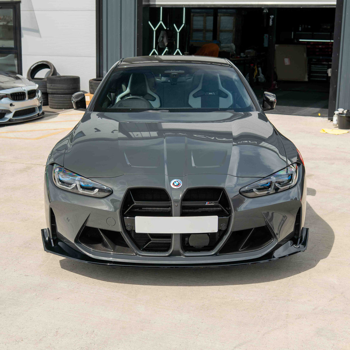 CT CARBON BMW M3 & M4 G80/G81/G82/G83 GLOSS BLACK SPLITTER - CSL STYLE | SWISS HOMOLOGATED
