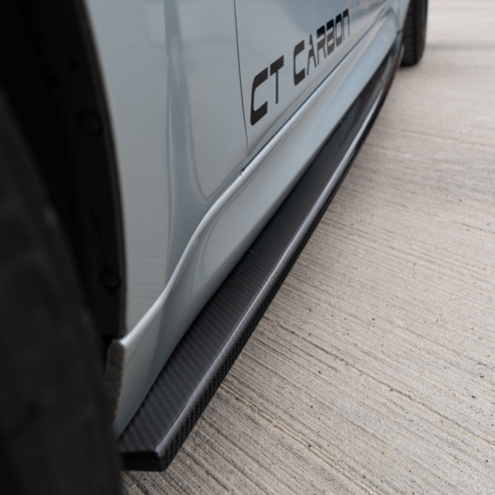 CT CARBON BMW M3/M4 F80/F82/F83 2014-2020 PRE-PREG CARBON FIBRE SIDE SKIRTS - V4 | SWISS HOMOLOGATED