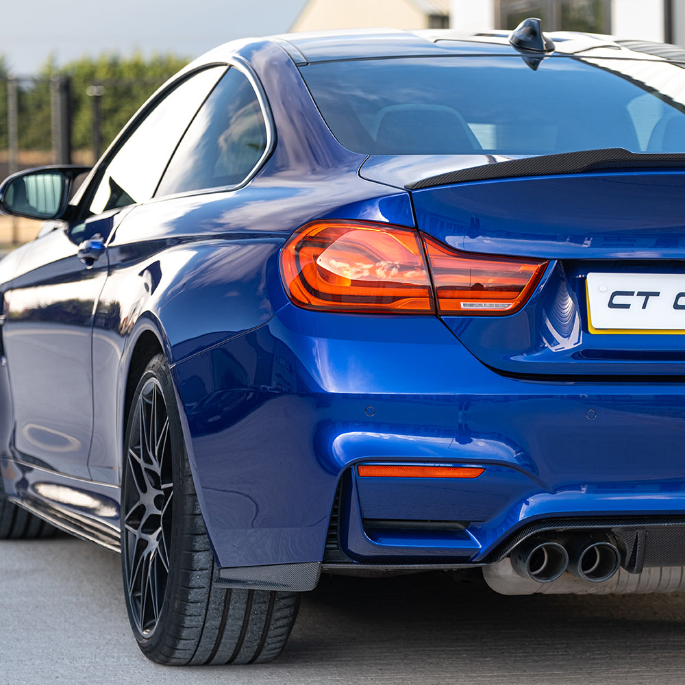 CT CARBON BMW M3/M4 (F80 F82 F83) CARBON FIBRE REAR BUMPER CORNERS | SWISS HOMOLOGATED