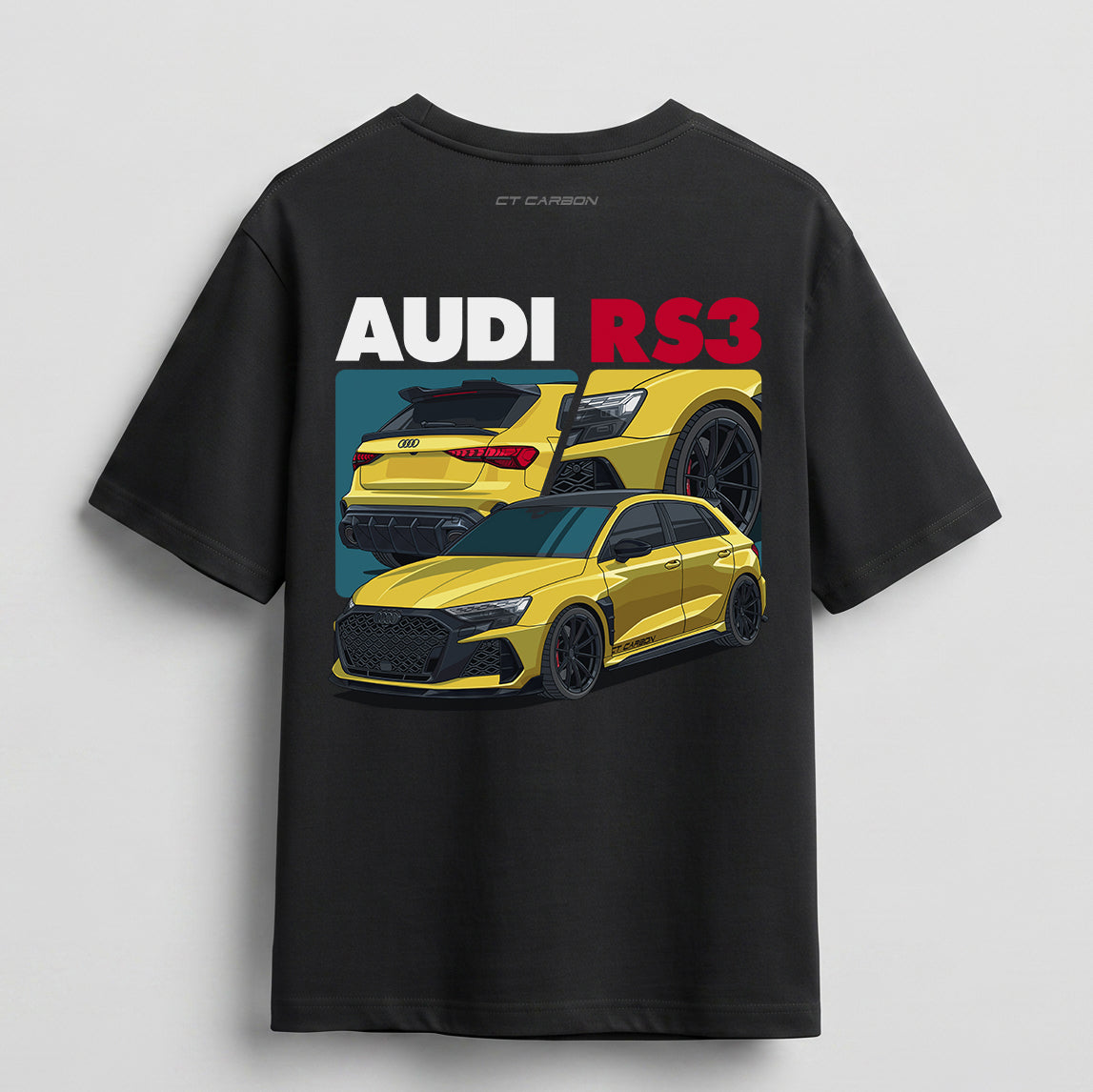 CT CARBON AUDI RS3 GRAPHIC T-SHIRT - BLACK