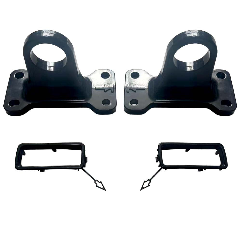 CT CARBON LAND ROVER DEFENDER L663 90/110/130 BLACK ALUMINIUM TOW HOOKS - V1 | NO HOMOLOGATION