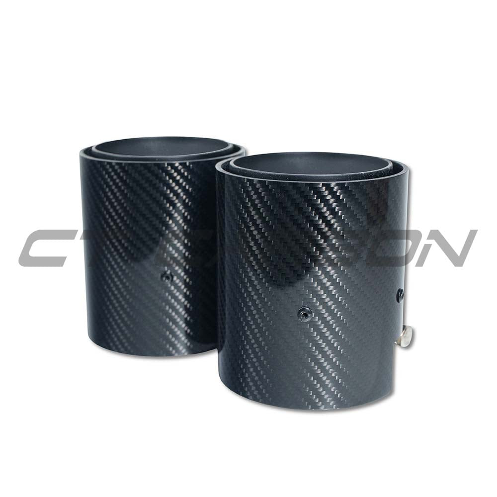 CT CARBON BMW F40/F44 M135i & M235i CARBON FIBRE EXHAUST TIPS - MATTE BLACK (SET OF 2) | SWISS HOMOLOGATED