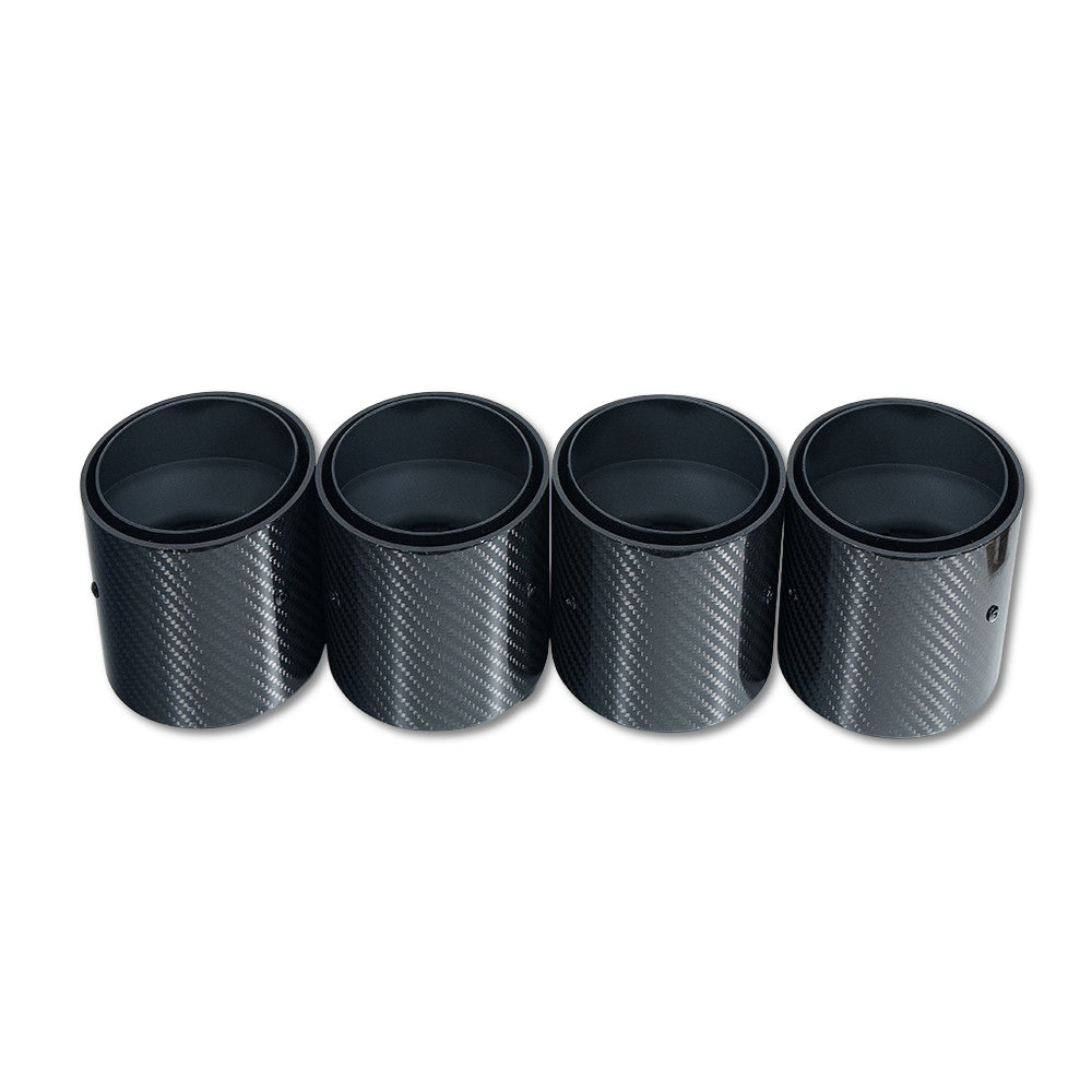 CT CARBON BMW M2, M3, M4 G87/G80/G81/G82/G83 CARBON EXHAUST TIPS - BLACK SLASH CUT (SET OF 4) | SWISS HOMOLOGATED