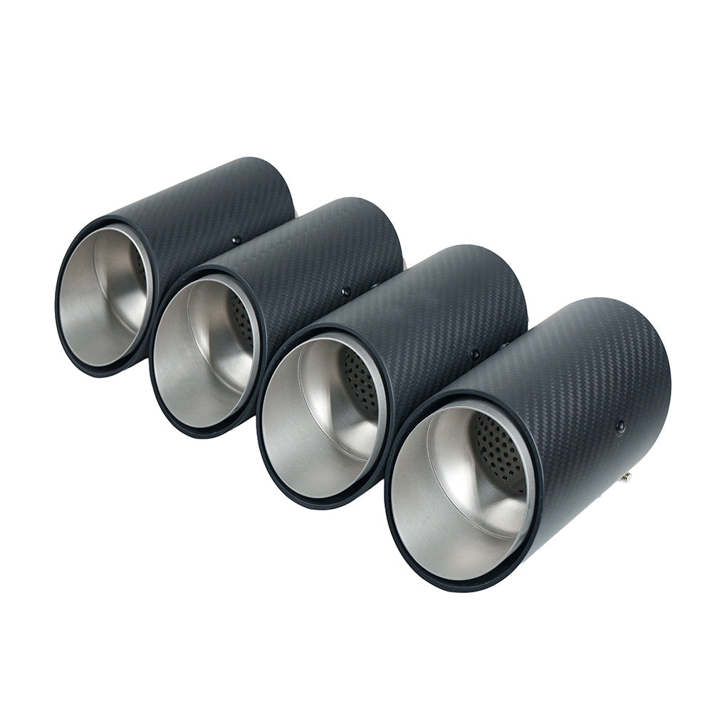 CT CARBON BMW G90/G99 M5 2024+ CARBON FIBRE SLASH CUT EXHAUST TIPS - CHROME | SWISS HOMOLOGATED