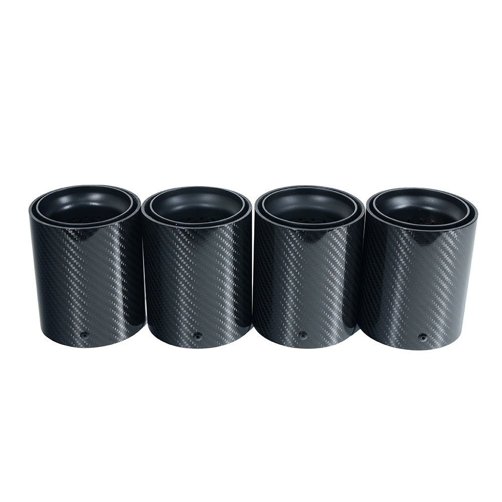 CT CARBON BMW F90/F92 M5 CARBON FIBRE EXHAUST TIPS - MATTE BLACK X4 | SWISS HOMOLOGATED