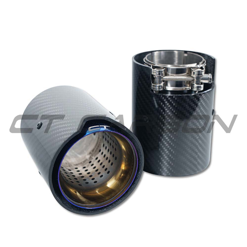 CT CARBON BMW CARBON EXHAUST TIPS 135I/140I/235I/240I/335I/340I/435I/440I - BURNT ENDS(SET OF 2) | SWISS HOMOLOGATED