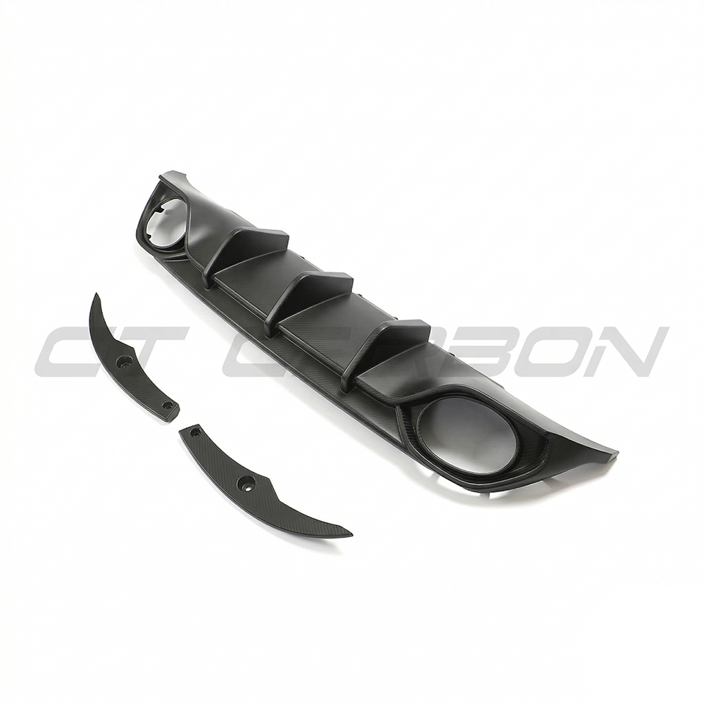 CT CARBON AUDI RS3 8Y 2022-2024 SPORTBACK MATTE CARBON FIBRE DIFFUSER - V1 - CT DESIGN | SWISS HOMOLOGATED