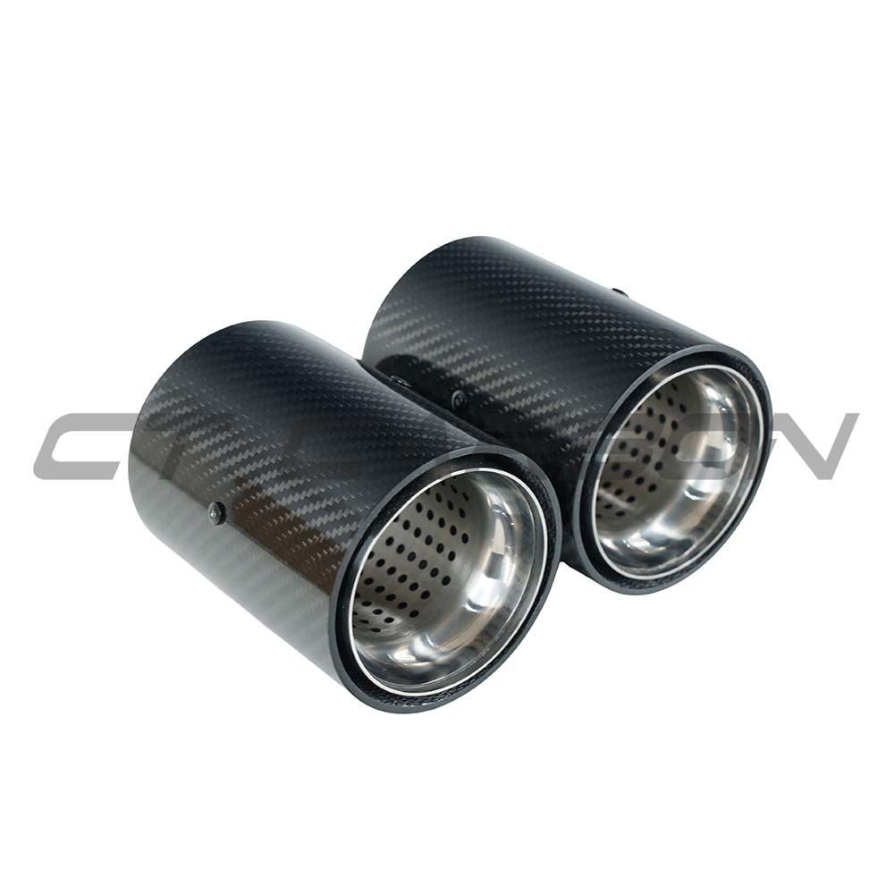 CT CARBON BMW F20/F21/F22/F23/F30/F31/F32/F33 CARBON EXHAUST TIPS - CHROME (SET OF 2) | SWISS HOMOLOGATED