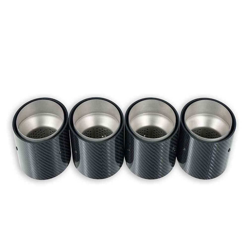 CT CARBON BMW M2, M3, M4 G87/G80/G81/G82/G83 CARBON EXHAUST TIPS - CHROME SLASH CUT (SET OF 4) | SWISS HOMOLOGATED